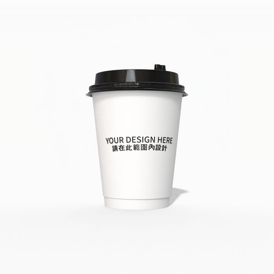 12oz 雙層杯+咖啡蓋
