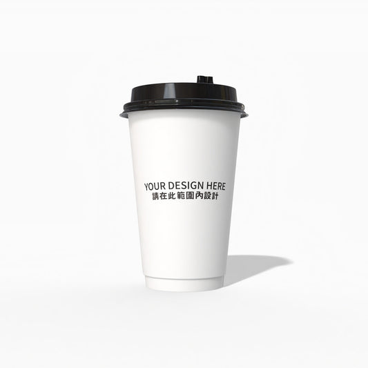 16oz 雙層杯+咖啡蓋