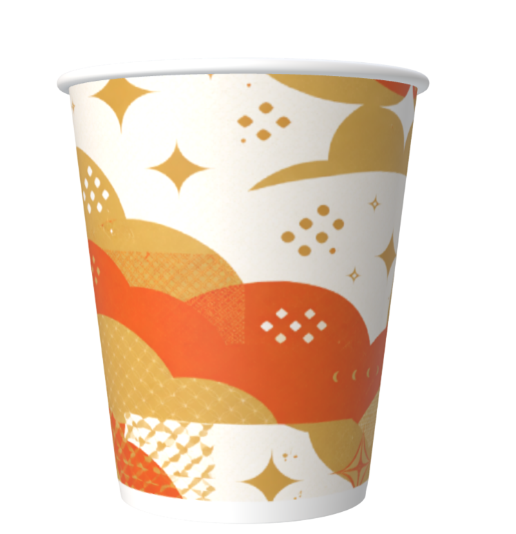 8oz OW 雙層杯 (500入)HAPPY NEW YEAR